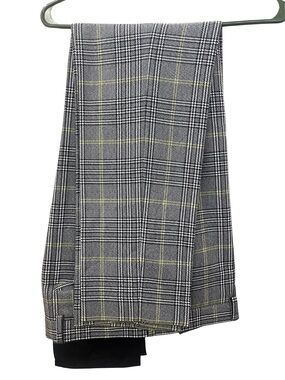 Topman Grey Glen Plaid with Subtle Yellow Windowpane